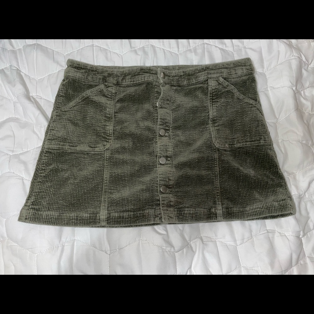 Wild fable green corduroy skirt